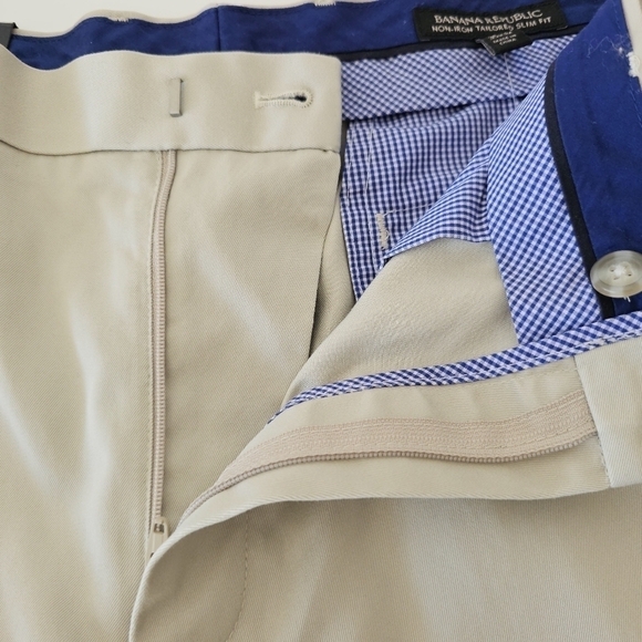 Banana Republic Men'sTailored Slim Fit No Iron Chino Pants 35x32 nWT - Picture 8 of 11